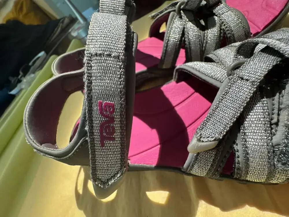 Teva Tirra Metallic Silver and Magenta Sport Sandals